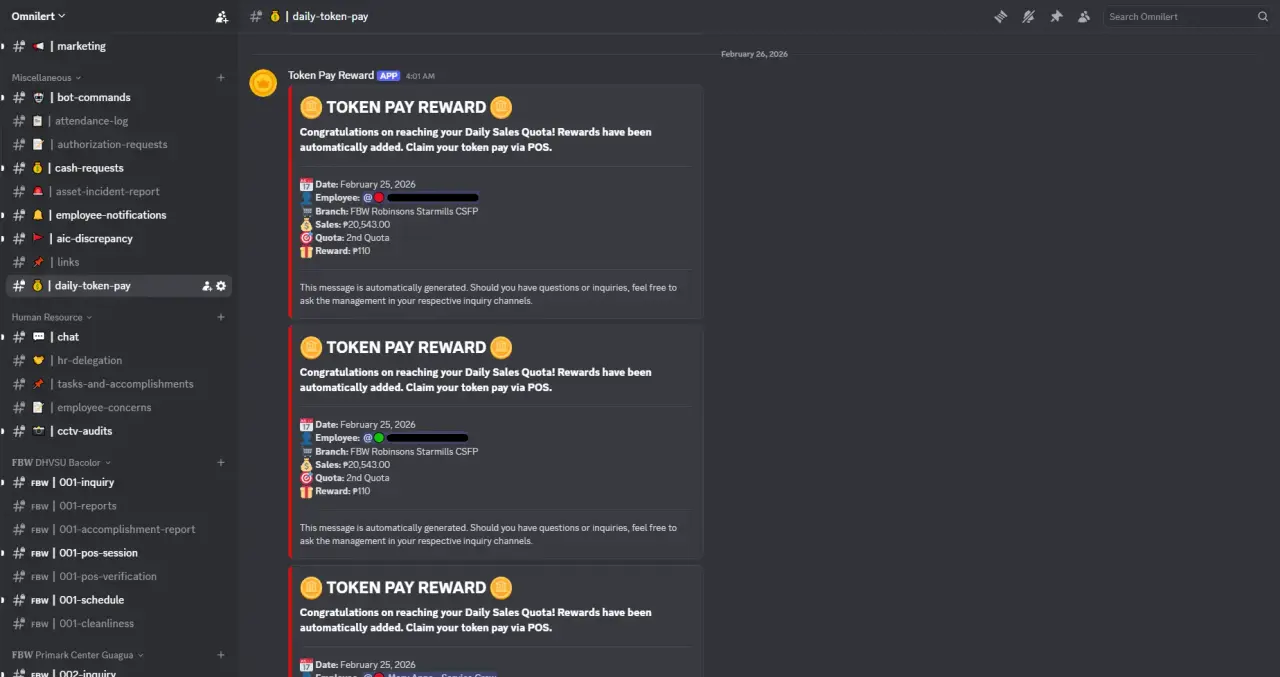 Omnilert Daily Quota Rewards screenshot 2
